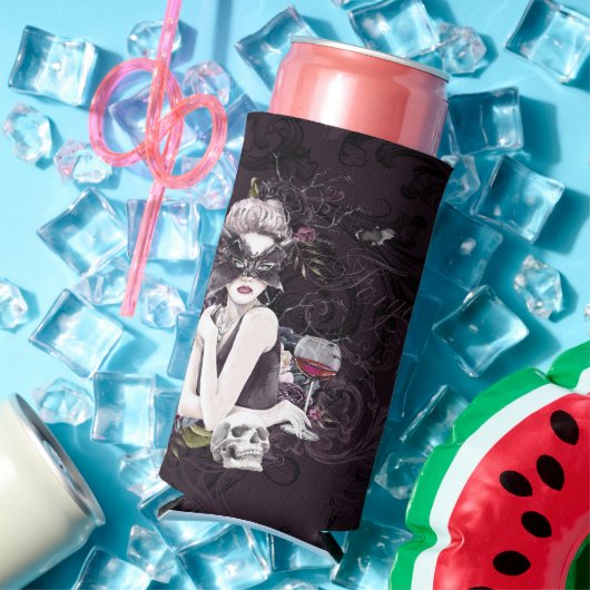 De vampier | Moody Gothic Vampy Glam Bleke Skin Seltzer Blikjeskoeler (Insitu Zomer)