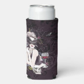 De vampier | Moody Gothic Vampy Glam Bleke Skin Seltzer Blikjeskoeler (Seltzer Voorkant)