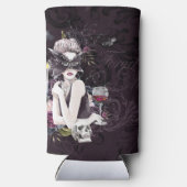 De vampier | Moody Gothic Vampy Glam Bleke Skin Seltzer Blikjeskoeler (Achterkant)