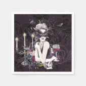 De vampier | Moody Gothic Vampy Glam Bleke Skin Servet (Voorkant)