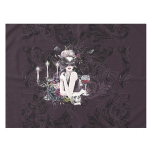 De vampier Moody Gothic Vampy Glam Bleke Skin Tafelkleed