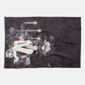 De vampier | Moody Gothic Vampy Glam Bleke Skin Theedoek (Horizontaal)