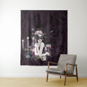 De vampier | Moody Gothic Vampy Glam Bleke Skin Wandkleed (In situ)