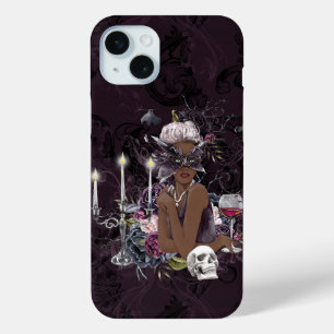 De vampier   Moody Gothic Vampy Glam Dark Skin iPhone 15 Mini Hoesje