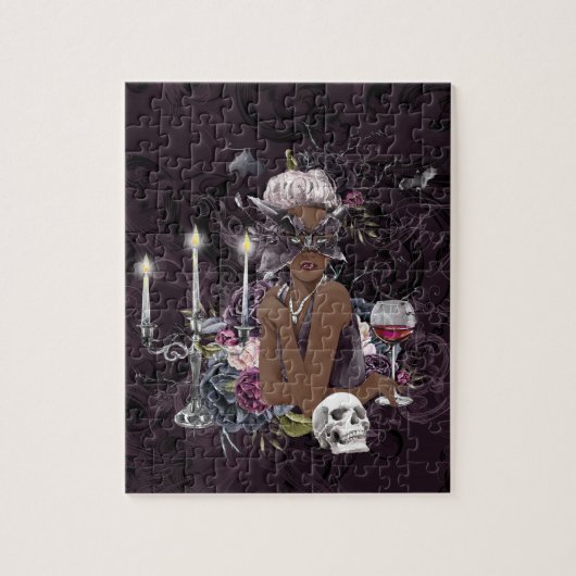 De vampier | Moody Gothic Vampy Glam Dark Skin Legpuzzel (Verticaal)
