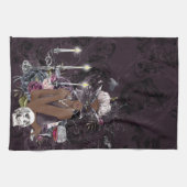 De vampier | Moody Gothic Vampy Glam Dark Skin Theedoek (Horizontaal)