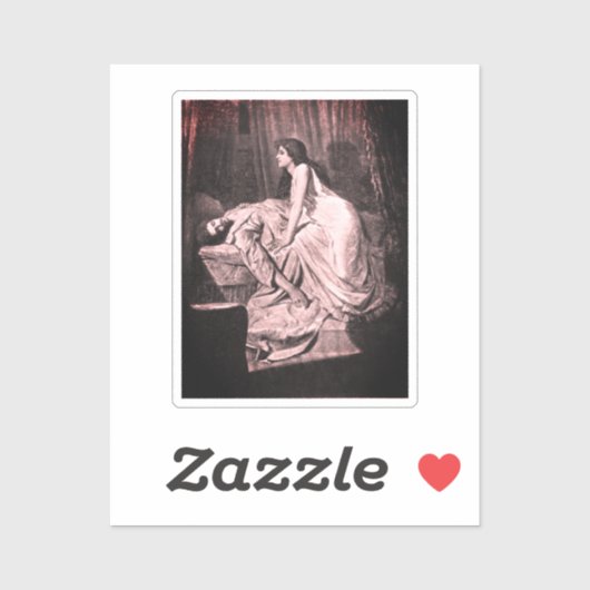 De Vampier (Philip Burne-Jones, 1897) Sticker (Vel)