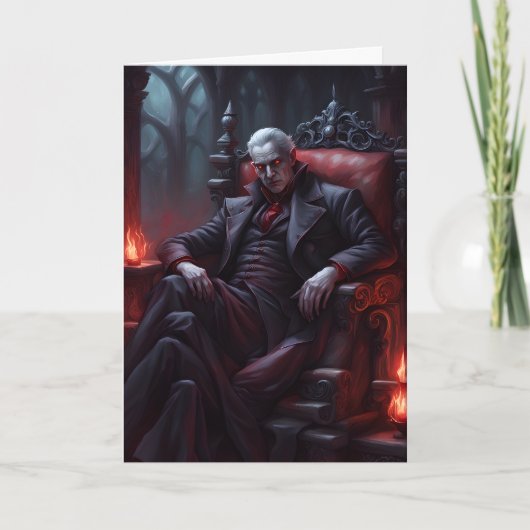 De vampierengraaf zit Halloween vast Feestdagen Kaart (Voorkant)