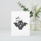 De vampierkat heeft een canine - Kies achterkleur Briefkaart (Staand voorkant)