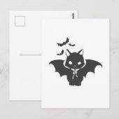 De vampierkat heeft een canine - Kies achterkleur Briefkaart (Voorkant / Achterkant)