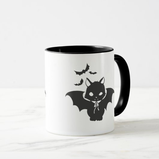 De vampierkat heeft een canine - Kies achterkleur Mok (Voorkant rechts)