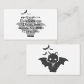 De vampierkat heeft een canine - Kies achterkleur Visitekaartje (Voorkant / Achterkant)