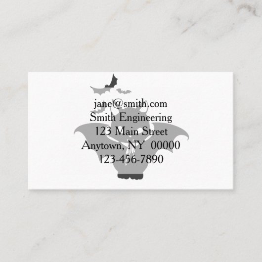 De vampierkat heeft een canine - Kies achterkleur Visitekaartje (Voorkant)