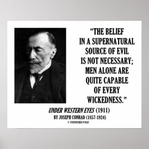 De van bron Joseph Conrad Geschikt Verdorvenheid Poster