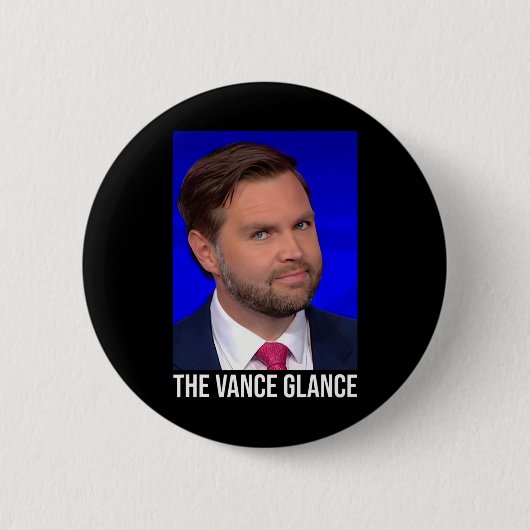 De Vance Blik - Grappige Jd Vance Ronde Button 5,7 Cm (Voorkant)