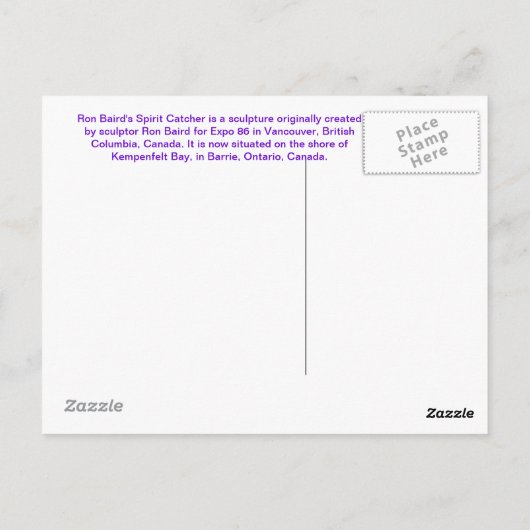 De Vanger van de geest Briefkaart (Achterkant)