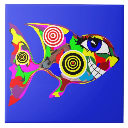 De vangst ik als je kunt filmen tegeltje (Voorkant)