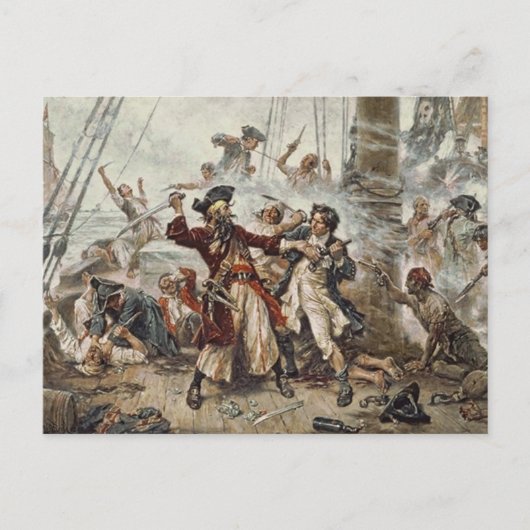 De vangst van Blackbeard Briefkaart (Voorkant)