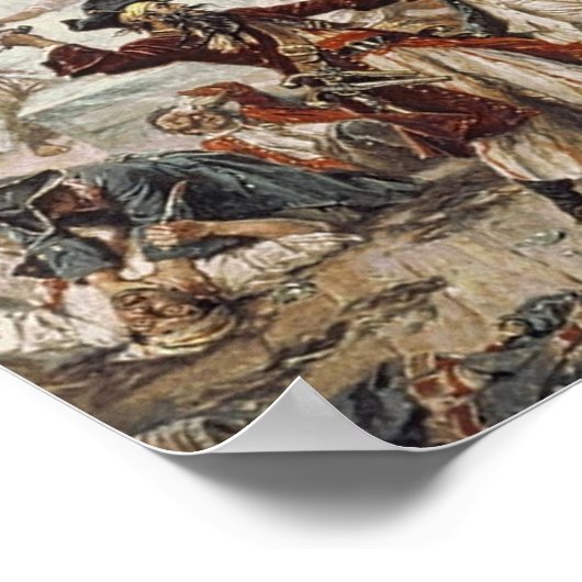 De vangst van Blackbeard The Pirate Poster (Hoek)