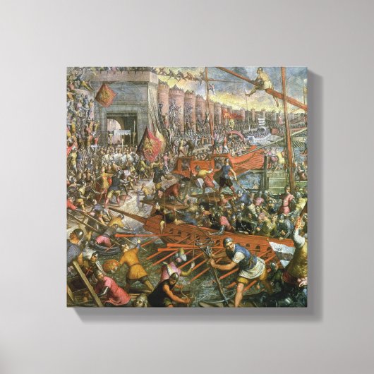 De vangst van Constantinopel in 1204 (olie op het Canvas Afdruk (Voorkant)