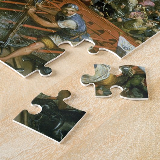 De vangst van Constantinopel in 1204 (olie op het  Legpuzzel (Zijkant)