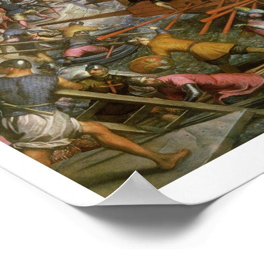 De vangst van Constantinopel in 1204 (olie op het  Poster (Hoek)