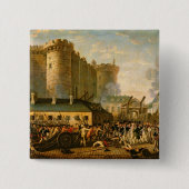 De vangst van de Bastille, 14 juli 1789 Vierkante Button 5,1 Cm (Voorkant)
