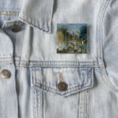De vangst van de Bastille, 14 juli 1789 Vierkante Button 5,1 Cm (In situ)