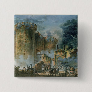 De vangst van de Bastille, 14 juli 1789 Vierkante Button 5,1 Cm