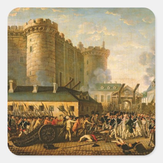 De vangst van de Bastille, 14 juli 1789 Vierkante Sticker (Voorkant)