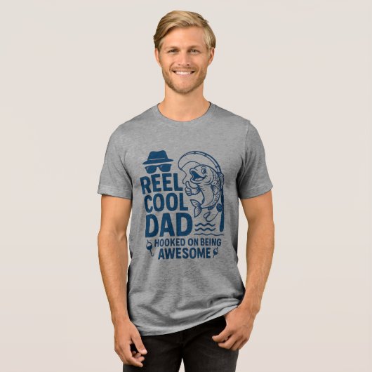 De vangst van de dag? One Reel Cool Pap Tri-Blend Shirt (Voorkant volledig)
