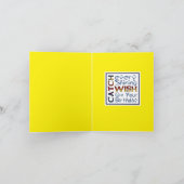 De Vangst van de verjaardag Elke het Glanzen Wens Kaart (Binnen)