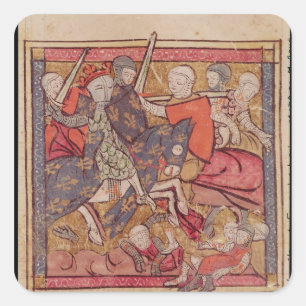 De vangst van Ferdinand van Portugal graaf Vierkante Sticker