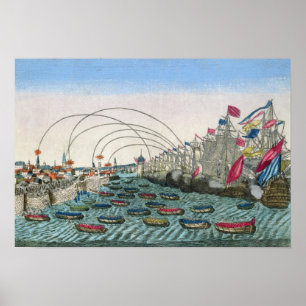 De vangst van Havana door de Engelsen in 1762 Poster