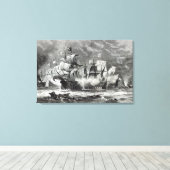 De Vanguard onder Sir William Winter Canvas Afdruk (Insitu (Houten vloer))