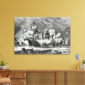 De Vanguard onder Sir William Winter Canvas Afdruk (Insitu (Woonkamer))