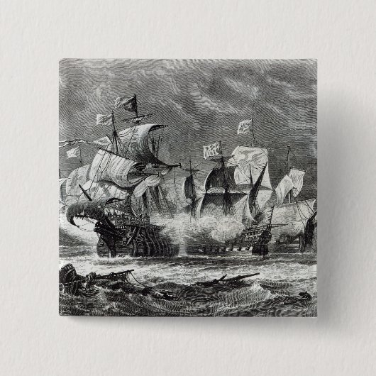 De Vanguard onder Sir William Winter Vierkante Button 5,1 Cm (Voorkant)