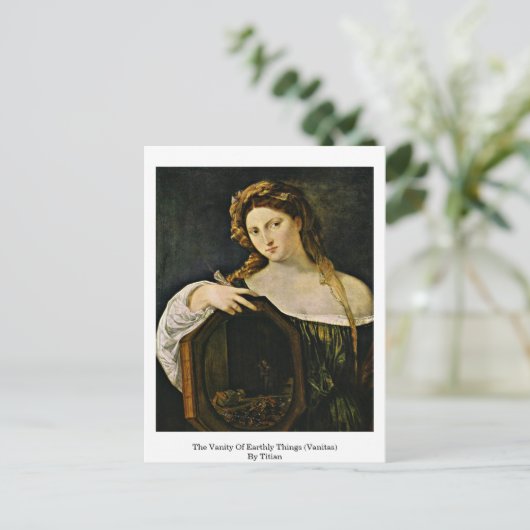 De Vanity of Aardthly Duithalen (Vanitas) van Titi Briefkaart (Staand voorkant)