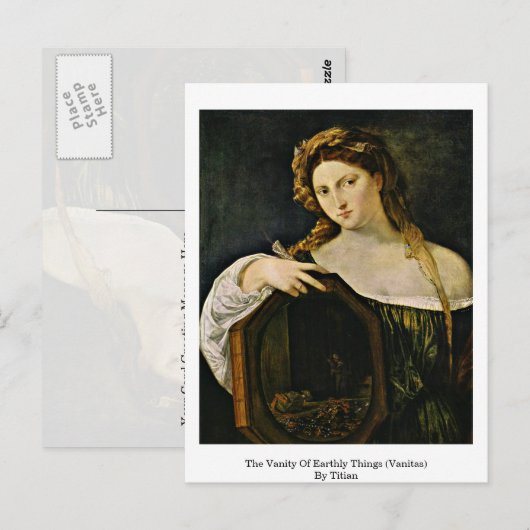 De Vanity of Aardthly Duithalen (Vanitas) van Titi Briefkaart (Voorkant / Achterkant)