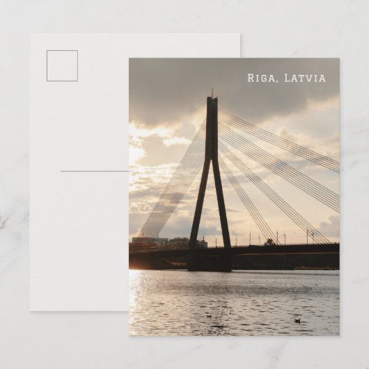 De Vanšu-brug, Riga, Letland Briefkaart (Voorkant / Achterkant)