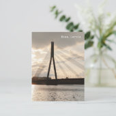 De Vanšu-brug, Riga, Letland Briefkaart (Staand voorkant)