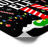 De varende elf Kerstmis grappige bijpassende famil Poster (Hoek)