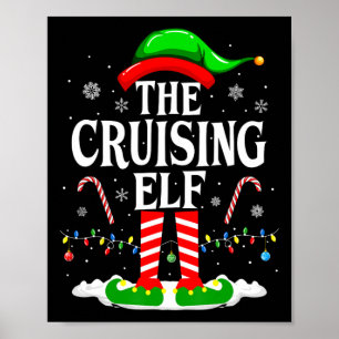 De varende elf Kerstmis grappige bijpassende famil Poster