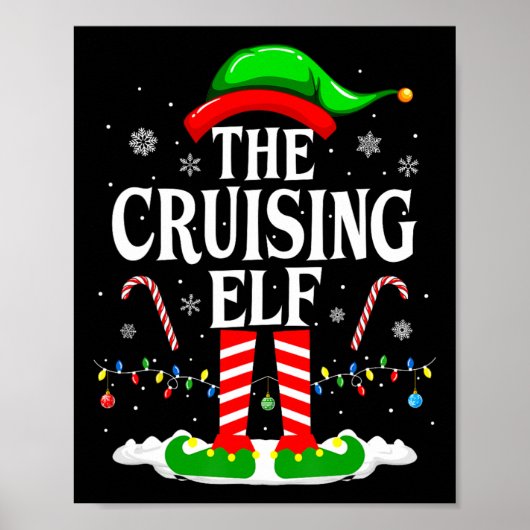 De varende elf Kerstmis grappige bijpassende famil Poster (Voorkant)