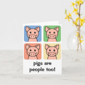 De Varkens van de Kunst van de Klem van de cartoon Kaart (Gele Bloem)