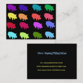 De Varkens van de regenboog Visitekaartje (Voorkant / Achterkant)