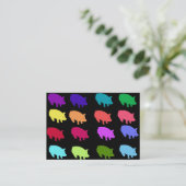 De Varkens van de regenboog Visitekaartje (Staand voorkant)