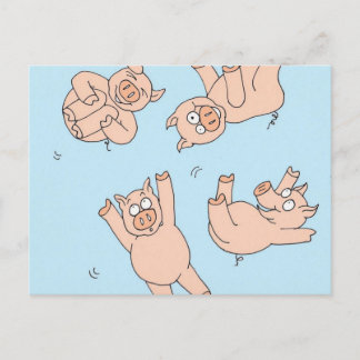 De Varkens van de trampoline Briefkaart