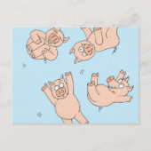 De Varkens van de trampoline Briefkaart (Voorkant)