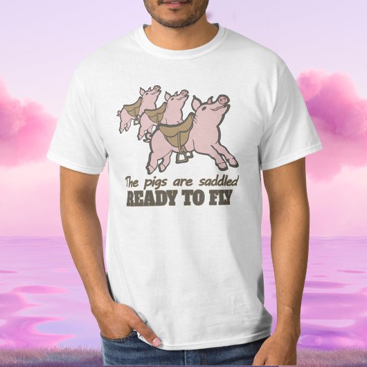 De varkens zijn opgeruimd klaar voor het vliegen m t-shirt